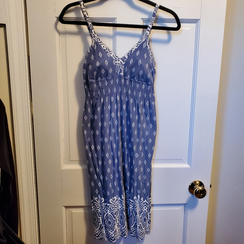 Athleta Bahia Border Blue Dress Size Small